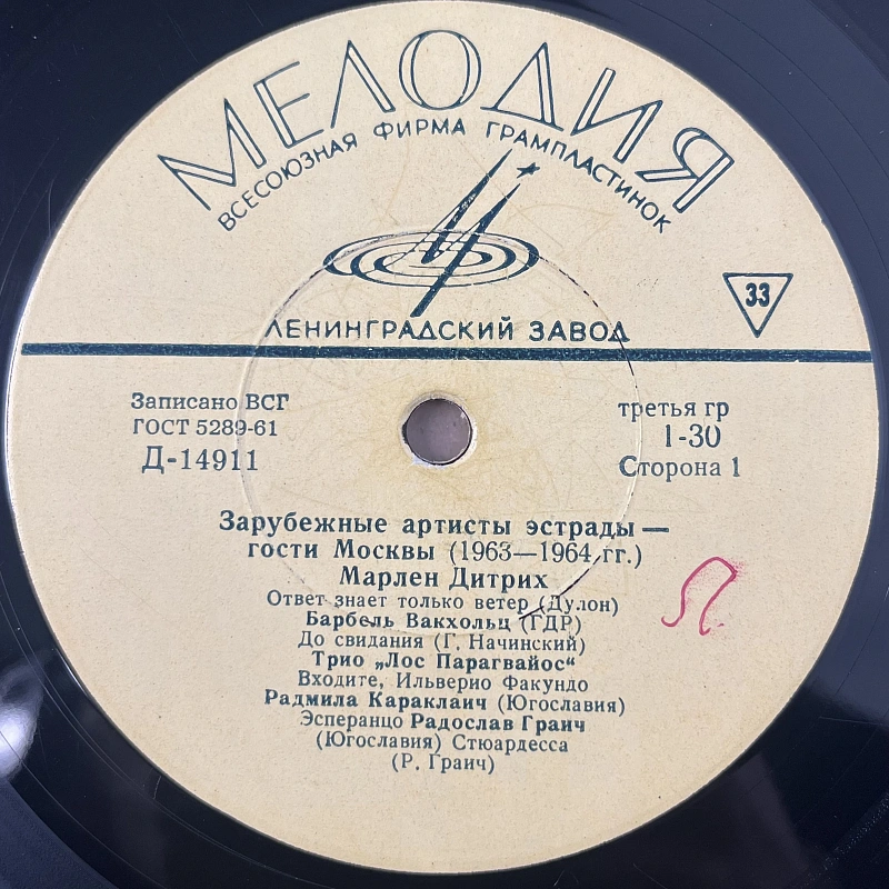 Various — Зарубежные Артисты Эстрады - Гости Москвы (1963-1964)