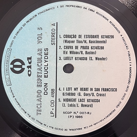Don Euclydes – Teclado Espetacular Vol. 5 (VG+) чек