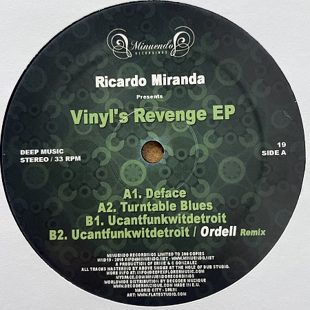 Ricardo Miranda – Vinyl's Revenge EP (VG+)
