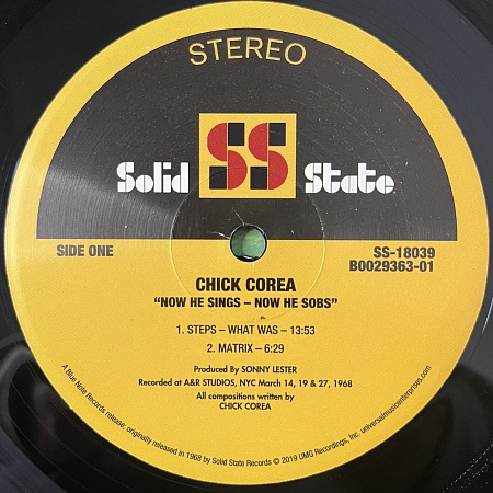 Chick Corea – Now He Sings, Now He Sobs (NM)