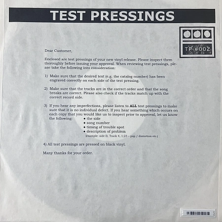 Testpressing #002