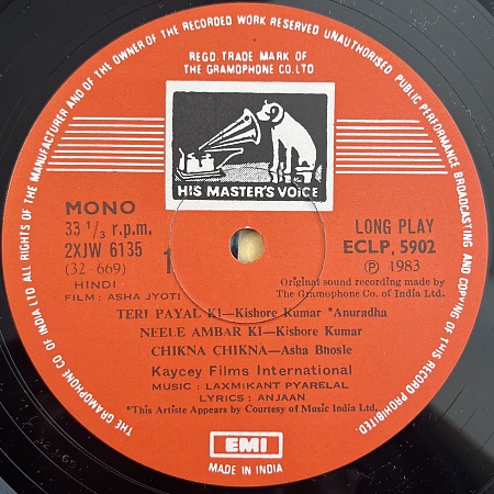 Laxmikant Pyarelal, Anjaan ‎– Asha Jyoti (NM)