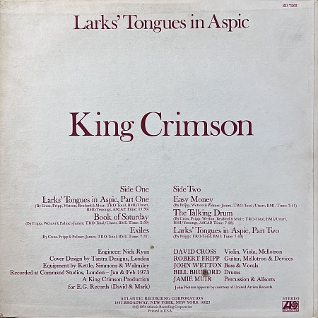 Larks' Tongues In Aspic