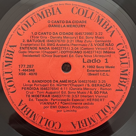 Daniela Mercury – O Canto Da Cidade (NM)