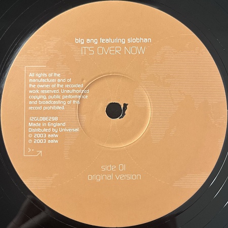 Big Ang Featuring Siobhan – It's Over Now (NM)