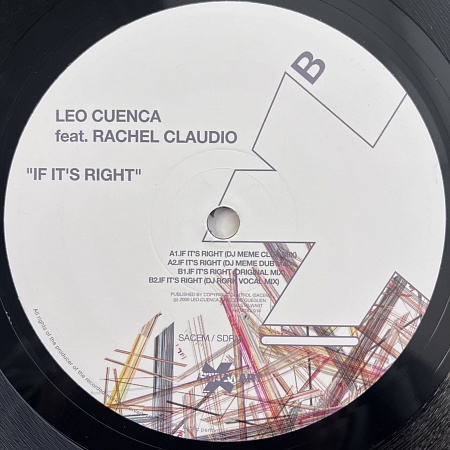 Leo Cuenca feat. Rachel Claudio – If It's Right (VG+)