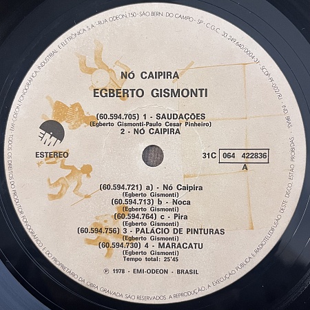 Egberto Gismonti – No Caipira (VG+)