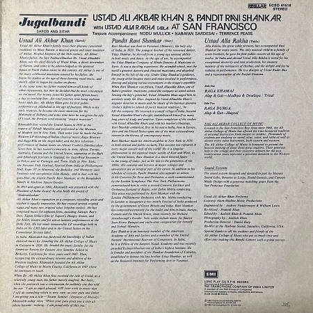 Jugalbandi, Ustad Ali Akbar Khan & Pandit Ravi Shankar With Ustad Alla Rakha At San Francisco