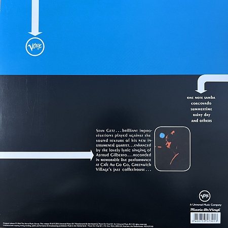 The New Stan Getz Quartet Featuring Astrud Gilberto – Getz Au Go Go (VG+)