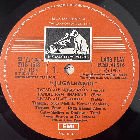 Jugalbandi, Ustad Ali Akbar Khan & Pandit Ravi Shankar With Ustad Alla Rakha At San Francisco
