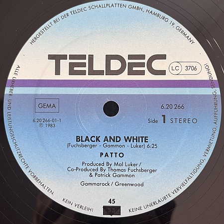 Patto – Black And White (VG+)