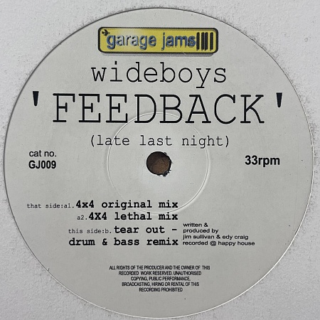 Wideboys – Feedback (Late Last Night) (VG+)